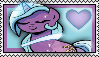 Size: 99x57 | Tagged: safe, artist:pegasister28, idw, radiant hope, pony, unicorn, g4, eyes closed, female, heart, mare, solo, stamp