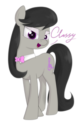 Size: 1692x2660 | Tagged: safe, artist:moonatik, derpibooru exclusive, octavia melody, earth pony, pony, g4, backwards cutie mark, bowtie, classy, eyeshadow, female, looking at you, makeup, open mouth, simple background, solo, transparent background