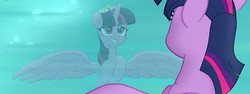 Size: 1280x479 | Tagged: safe, screencap, twilight sparkle, alicorn, pony, g4, my little pony: the movie, female, reflection, solo, twilight sparkle (alicorn), water