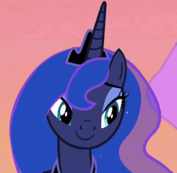 Size: 435x423 | Tagged: safe, screencap, princess luna, alicorn, pony, a royal problem, g4, animated, blinking, cropped, cute, female, gif, happy, lunabetes, mare, smiling