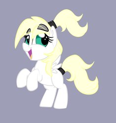 Size: 1664x1770 | Tagged: safe, artist:jen-neigh, oc, oc:luftkrieg, pegasus, pony, aryan, aryan pony, blonde, commission, cute, female, filly, goggles, happy, hoof in air, nazipone, ponytail
