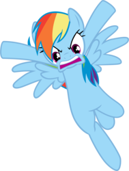 Size: 8693x11497 | Tagged: safe, artist:famousmari5, rainbow dash, pegasus, pony, do princesses dream of magic sheep, absurd resolution, female, fight, kick, mare, open mouth, simple background, solo, transparent background, vector