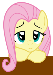 Size: 434x618 | Tagged: safe, artist:darkstorm619, derpibooru exclusive, fluttershy, pegasus, pony, g4, bust, crossed hooves, female, lidded eyes, looking at you, relaxed, simple background, solo, transparent background