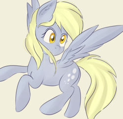 Size: 1147x1110 | Tagged: safe, artist:brok-enwings, derpy hooves, pegasus, pony, g4, female, mare, simple background, solo, spread wings, wings