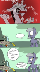 Size: 800x1414 | Tagged: safe, artist:emositecc, discord, limestone pie, draconequus, earth pony, pony, a matter of principals, g4, ..., comic, dialogue, female, implied marble pie, mare, offscreen character, speech bubble