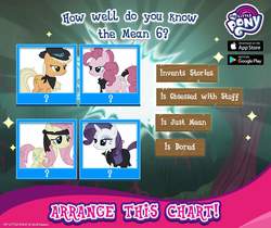 Size: 940x788 | Tagged: safe, gameloft, mean applejack, mean fluttershy, mean pinkie pie, mean rarity, g4, the mean 6, clone