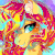 Size: 1000x1000 | Tagged: safe, artist:wilvarin-liadon, sunset shimmer, pony, unicorn, g4, animated, blinking, cute, female, mare, shimmerbetes, solo
