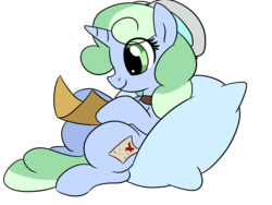 Size: 1500x1125 | Tagged: safe, artist:dudey64, oc, oc only, oc:sweetwater, pony, unicorn, female, filly, goggles, map, pillow, simple background, solo, transparent background