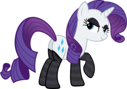 Size: 5520x3881 | Tagged: safe, artist:icicle-niceicle-1517, artist:slb94, edit, rarity, pony, unicorn, g4, bedroom eyes, butt, clothes, eyeshadow, female, goth, makeup, mare, plot, simple background, socks, solo, striped socks, transparent background