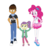 Size: 2147x2186 | Tagged: safe, artist:flipwix, lily pad (g4), pinkie pie, oc, oc:copper plume, equestria girls, g4, my little pony equestria girls: better together, babysitting, canon x oc, clothes, commission, commissioner:imperfectxiii, converse, cute, female, freckles, geode of sugar bombs, glasses, high res, holding hands, male, neckerchief, pantyhose, sandals, ship:copperpie, shipping, shoes, simple background, skirt, sneakers, straight, transparent background