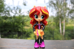 Size: 6000x4000 | Tagged: safe, artist:artofmagicpoland, sunset shimmer, equestria girls, g4, doll, equestria girls minis, female, solo, toy, wallpaper