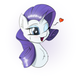 Size: 4000x4000 | Tagged: safe, artist:maneingreen, rarity, pony, unicorn, g4, blushing, female, heart, one eye closed, open mouth, solo, wink