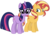 Size: 923x647 | Tagged: safe, artist:php77, artist:sugar-loop, editor:php77, sci-twi, sunset shimmer, twilight sparkle, pony, unicorn, equestria girls, g4, my little pony equestria girls: better together, duo, faic, looking at you, simple background, smiling, smirk, transparent background, twiface, unicorn sci-twi