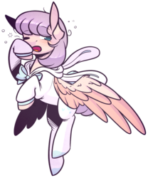 Size: 811x973 | Tagged: safe, artist:ak4neh, oc, oc only, oc:cutie pie, pegasus, pony, female, mare, onesie, simple background, solo, transparent background
