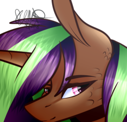 Size: 803x772 | Tagged: safe, artist:sweetmelon556, oc, oc only, oc:night rose, pony, unicorn, bust, female, mare, portrait, simple background, solo, transparent background