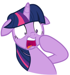 Size: 7000x7500 | Tagged: safe, artist:tardifice, twilight sparkle, pony, unicorn, g4, molt down, absurd resolution, female, floppy ears, mare, open mouth, simple background, solo, transparent background, unicorn twilight, vector