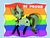 Size: 1024x768 | Tagged: safe, artist:hestiay, oc, oc only, earth pony, pony, bow, gay pride flag, lgbt, pride, pride flag, signature, solo, tail bow