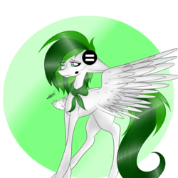 Size: 1024x1024 | Tagged: safe, artist:hestiay, oc, oc only, pegasus, pony, abstract background, floppy ears, headset, signature, simple background, solo, transparent background