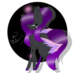 Size: 1024x1024 | Tagged: safe, artist:hestiay, oc, oc only, oc:meiko, pegasus, pony, abstract background, crown, jewelry, regalia, simple background, solo, speech, transparent background