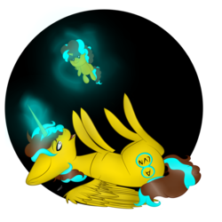 Size: 1024x1024 | Tagged: safe, artist:hestiay, oc, oc only, pony, unicorn, cutie mark, digital, glowing horn, horn, magic, on back, original creation, plushie, simple background, solo, telekinesis, transparent background