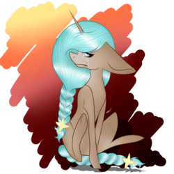 Size: 3000x3000 | Tagged: safe, artist:hestiay, oc, oc only, oc:amino, horse, pony, unicorn, braid, braided tail, digital, high res, simple background, solo, transparent background