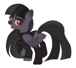 Size: 1024x913 | Tagged: safe, artist:mintoria, oc, oc only, oc:spooks, pegasus, pony, clothes, female, mare, simple background, socks, solo, sweater, transparent background