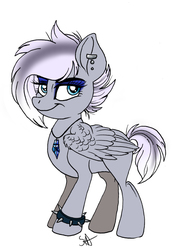 Size: 2768x3956 | Tagged: safe, artist:celestial-rainstorm, oc, oc only, oc:ophelia moon, pegasus, pony, female, filly, high res, offspring, parent:double diamond, parent:night glider, parents:nightdiamond, simple background, solo, white background