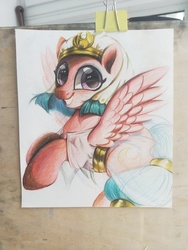 Size: 3456x4608 | Tagged: safe, artist:oofycolorful, somnambula, pegasus, pony, g4, female, mare, solo, traditional art