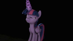 Size: 780x439 | Tagged: safe, twilight sparkle, alicorn, pony, g4, 3d, animated, compliment, epic, female, gif, magic, note, paper, positive ponies, serious, serious face, solo, source filmmaker, twilight sparkle (alicorn)