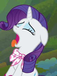 Size: 468x622 | Tagged: safe, screencap, rarity, pony, g4, season 8, the end in friend, animated, behaving like a dog, context is for the weak, female, invisible stallion, solo, tongue out