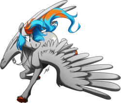 Size: 969x824 | Tagged: safe, artist:longmuzzlepony, oc, oc only, oc:shade flash, pegasus, pony, dog tags, male, simple background, solo, transparent background, wings