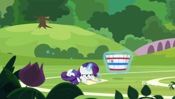 Size: 1920x1080 | Tagged: safe, screencap, rarity, pony, g4, the end in friend, basket, drawing, female, magic, mare, pencil, solo