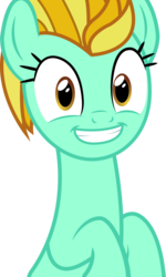 Size: 3590x5985 | Tagged: safe, artist:surprisepi, lightning dust, pony, g4, absurd resolution, cute, dustabetes, female, grin, happy, simple background, smiling, solo, transparent background, vector, wingless