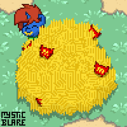 Size: 400x400 | Tagged: safe, artist:mystic blare, oc, oc:cyberpon3, oc:debra rose, pony, pony town, animated, birthday, food, french fries, mcdonald's, nom, pixel art, that pony sure does love fries, this will end in weight gain