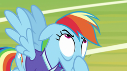 Size: 1280x720 | Tagged: safe, screencap, rainbow dash, pegasus, pony, g4, the end in friend, disgusted, facehoof, faic, female, great moments in animation, mare, reaction image, solo, spread wings, wings