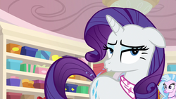 Size: 1280x720 | Tagged: safe, screencap, rarity, silverstream, smolder, g4, the end in friend, floppy ears, horses doing horse things, nickering, snorting