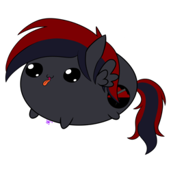 Size: 2000x2000 | Tagged: safe, artist:lullabytrace, oc, oc only, oc:atrimy redclouds, pegasus, pony, blob, cute, high res, simple background, solo, tongue out, transparent background