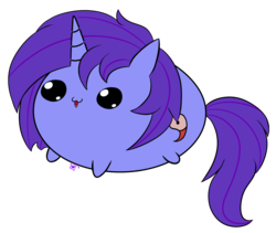 Size: 2182x1843 | Tagged: safe, artist:lullabytrace, oc, oc only, oc:seafood dinner, pony, unicorn, blob, cute, simple background, solo, transparent background