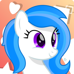 Size: 3208x3208 | Tagged: safe, artist:potato22, oc, oc only, oc:winter white, pony, abstract background, bust, high res, simple background, solo