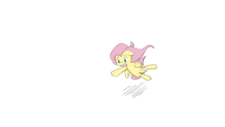 Size: 1280x720 | Tagged: safe, artist:melodenesa, fluttershy, pegasus, pony, g4, animated, female, frame by frame, mare, ponified, rolling girl, simple background, solo, tumbling, vocaloid, white background