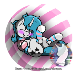 Size: 2000x2000 | Tagged: safe, artist:steamyart, oc, oc only, oc:phenioxflame, pony, unicorn, base used, blushing, clothes, cute, female, high res, laughing, messy mane, pride, simple background, socks, solo, sweater, trans female, transgender, transparent background