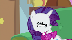 Size: 1280x720 | Tagged: safe, screencap, rarity, pony, unicorn, g4, the end in friend, boots, crossed hooves, female, glitter boots, mare, pouting, shoes, solo, starlight's office