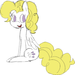 Size: 701x701 | Tagged: safe, artist:rose_stars, surprise, pegasus, pony, g1, female, simple background, sitting, solo, transparent background
