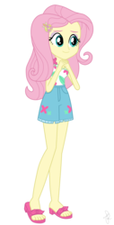 Size: 1468x2885 | Tagged: safe, artist:ilaria122, artist:selenaede, edit, edited screencap, screencap, fluttershy, equestria girls, equestria girls specials, g4, i'm on a yacht, my little pony equestria girls: better together, my little pony equestria girls: spring breakdown, clothes, cruise outfit, feet, female, geode of fauna, heel pop, magical geodes, not a vector, sandals, simple background, solo, transparent background, vector