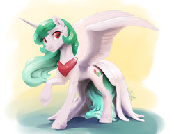 Size: 990x765 | Tagged: safe, artist:silfoe, oc, oc only, oc:embrace guard, alicorn, gardevoir, pony, alicorn oc, commission, female, looking at you, mare, not celestia, pokémon, pokémon ruby and sapphire, solo