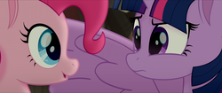 Size: 1920x808 | Tagged: safe, screencap, pinkie pie, twilight sparkle, alicorn, earth pony, pony, g4, my little pony: the movie, spread wings, twilight sparkle (alicorn), wings