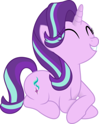 Size: 1115x1393 | Tagged: safe, artist:itspeahead, starlight glimmer, pony, unicorn, g4, crossed hooves, cute, cutie mark, eye clipping through hair, female, glimmerbetes, happy, lying, lying down, mare, movie accurate, simple background, smiling, solo, transparent background, vector