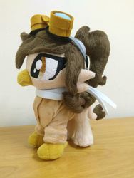 Size: 720x960 | Tagged: safe, artist:schwarz, oc, oc:zahnrad, griffon, goggles, irl, photo, plushie, ponytail