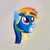 Size: 1400x1400 | Tagged: safe, artist:werdkcub, rainbow dash, pony, g4, my little pony: friendship is magic, newbie dash, atg 2018, bust, clothes, female, goggles, happy, newbie artist training grounds, portrait, smiling, solo, uniform, wonderbolts uniform