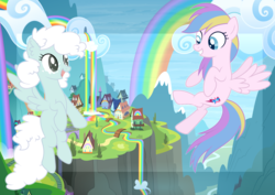 Size: 3225x2285 | Tagged: safe, artist:ponponvector, oc, oc only, pegasus, pony, g4, rainbow falls, female, high res, mare, vector